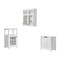 Alaterre Furniture Derby 3-Piece Bathroom Set with Wall Mounted Bath Cabinet, Hamper, and Floor Cabinet ANDE7678WH - alternate 1